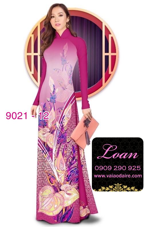 Vải áo dài hoa 3D