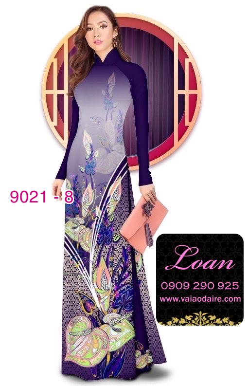 Vải áo dài hoa 3D