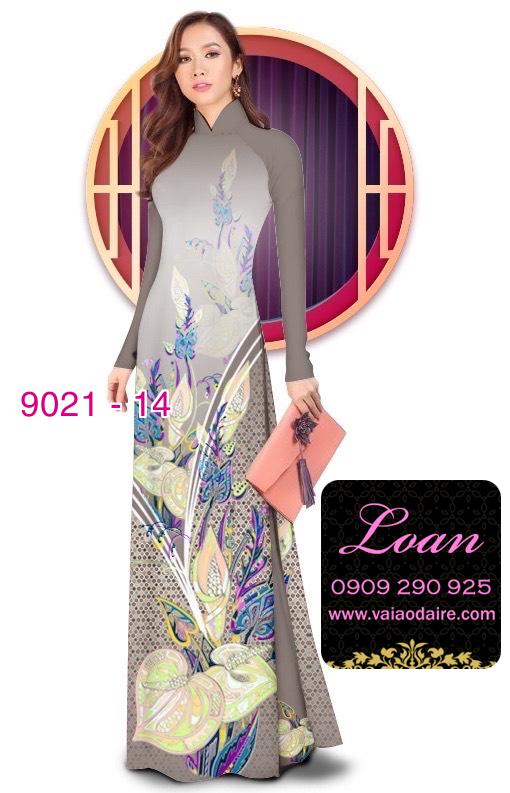 Vải áo dài hoa 3D