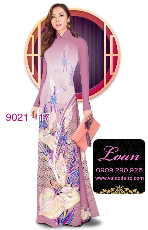 Vải áo dài hoa 3D