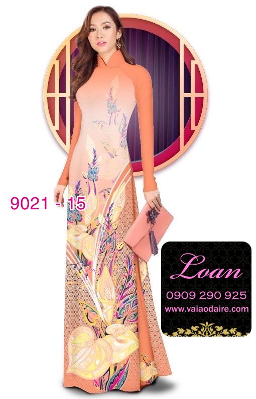 Vải áo dài hoa 3D