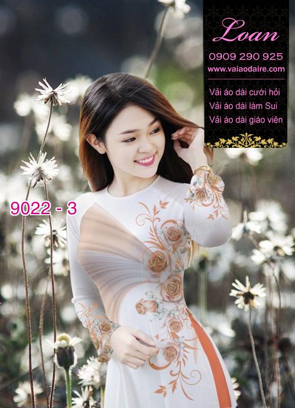 Vải áo dài hoa Hồng