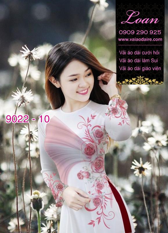 Vải áo dài hoa Hồng