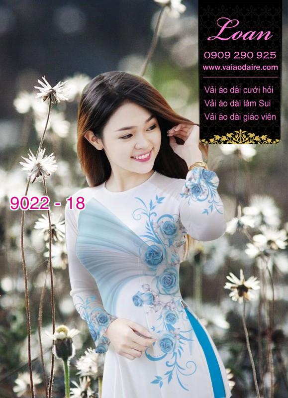 Vải áo dài hoa Hồng