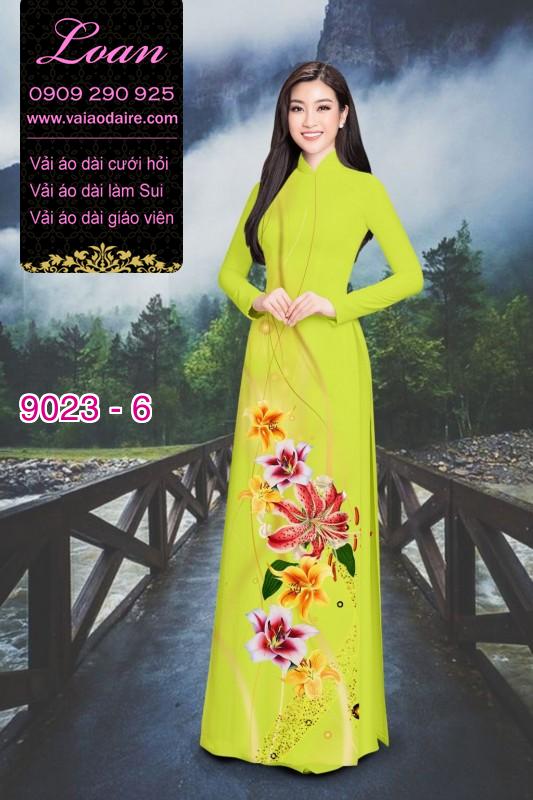 Vải áo dài hoa 3D