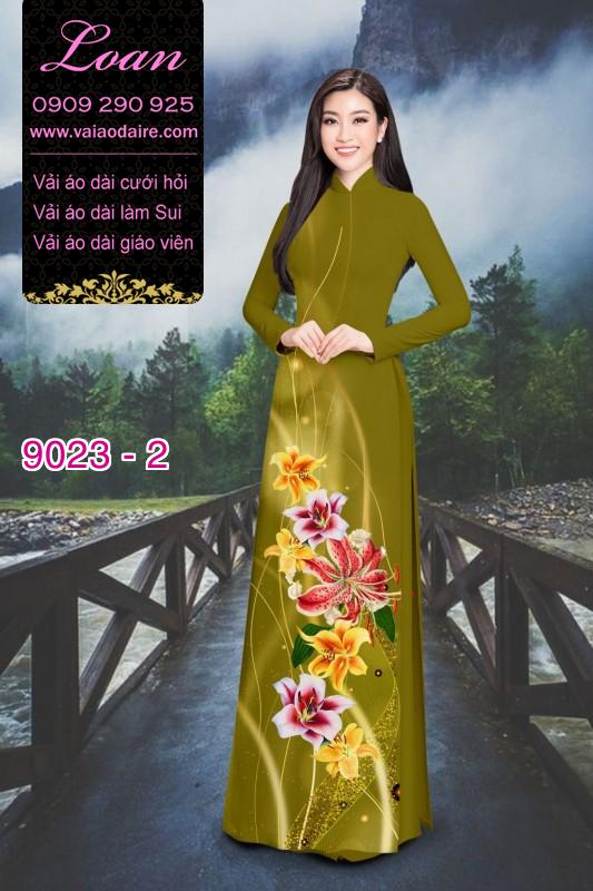 Vải áo dài hoa 3D