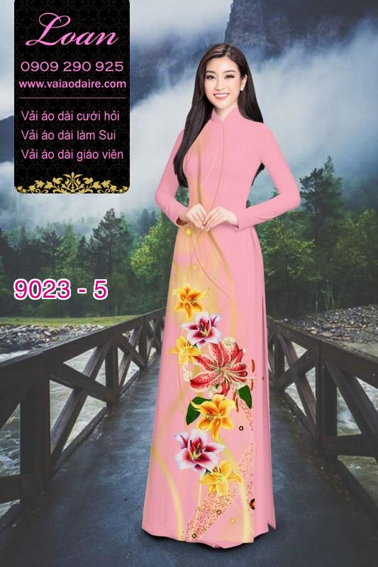 Vải áo dài hoa 3D