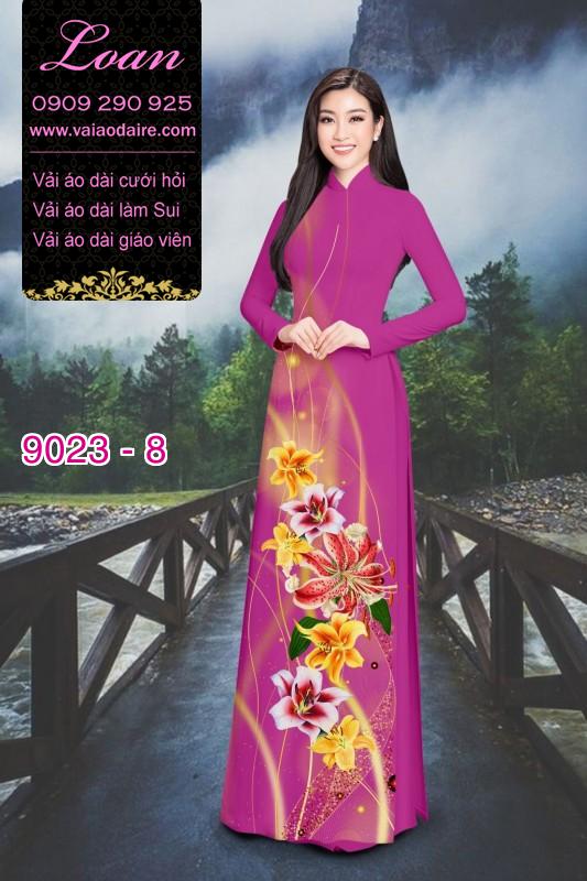 Vải áo dài hoa 3D