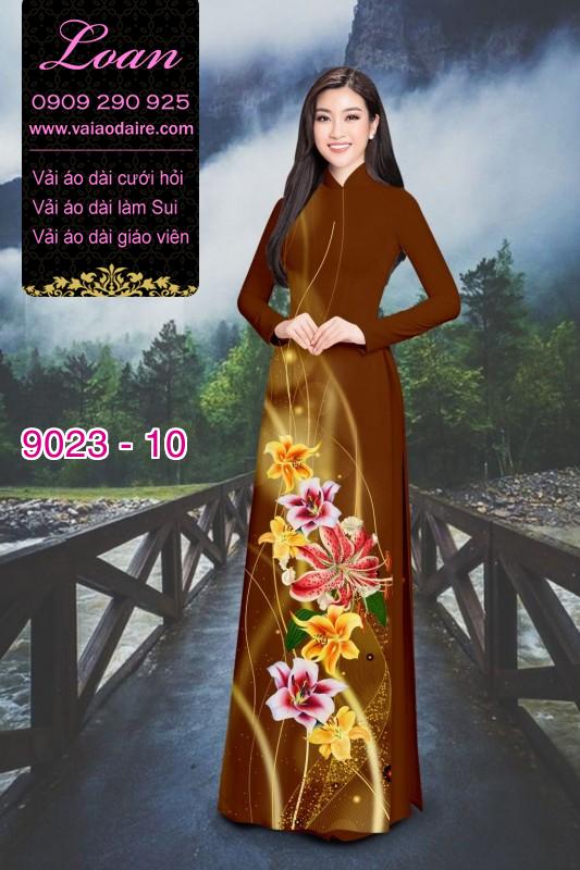Vải áo dài hoa 3D