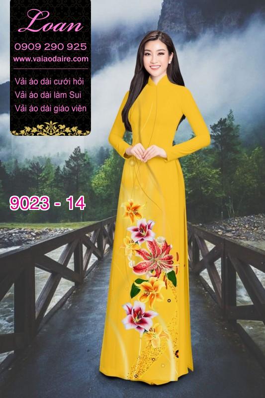 Vải áo dài hoa 3D