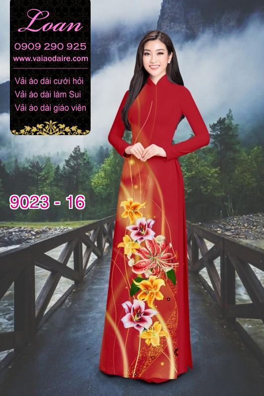 Vải áo dài hoa 3D