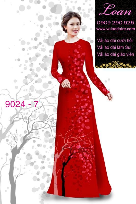 Vải áo dài họa tiết tròn
