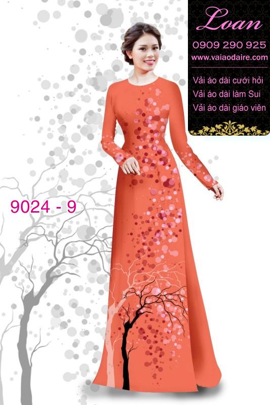 Vải áo dài họa tiết tròn