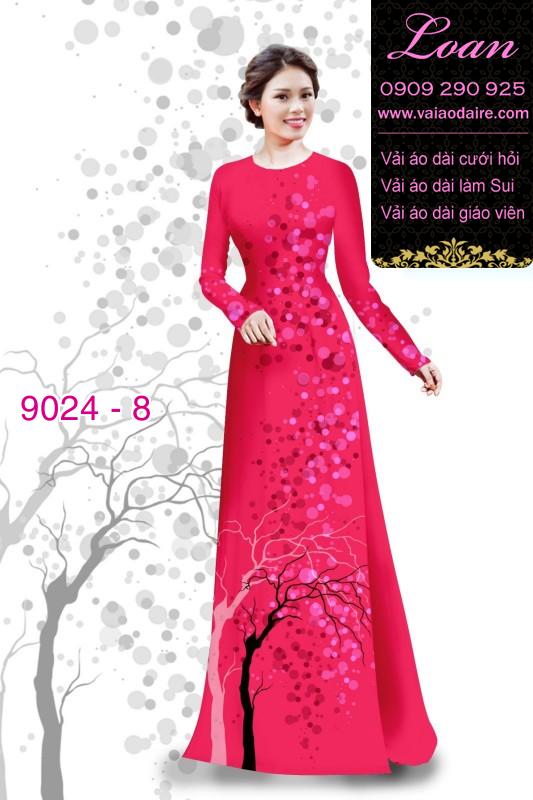 Vải áo dài họa tiết tròn