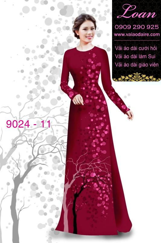 Vải áo dài họa tiết tròn