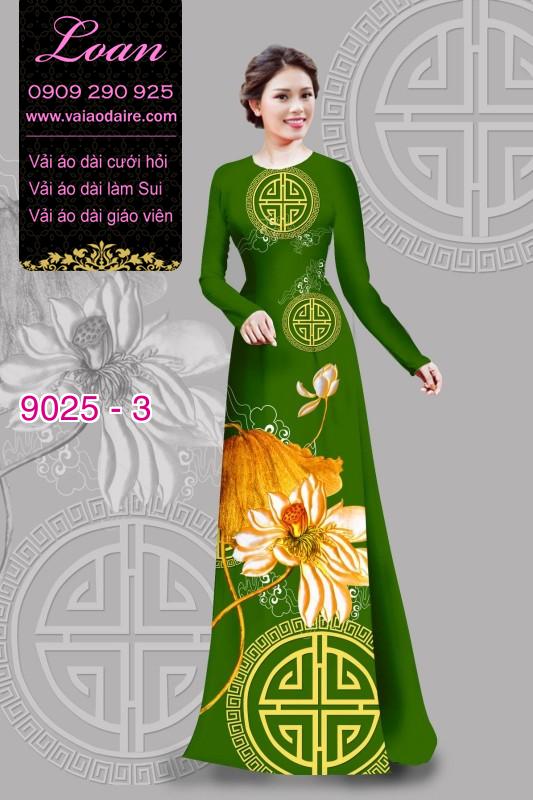 Vải áo dài hoa Sen đẹp