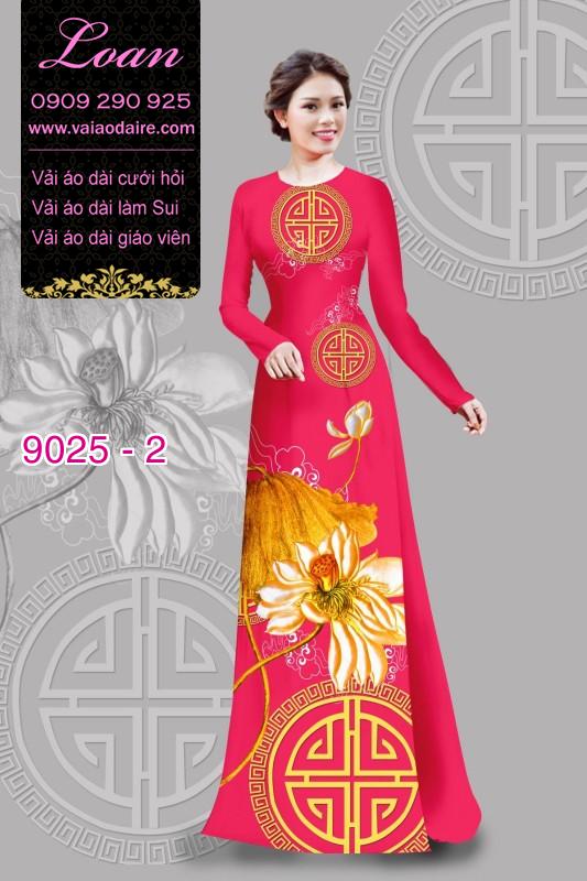 Vải áo dài hoa Sen đẹp