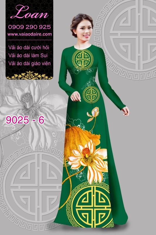Vải áo dài hoa Sen đẹp