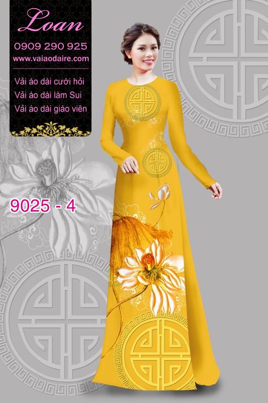 Vải áo dài hoa Sen đẹp