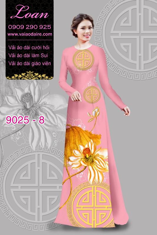 Vải áo dài hoa Sen đẹp