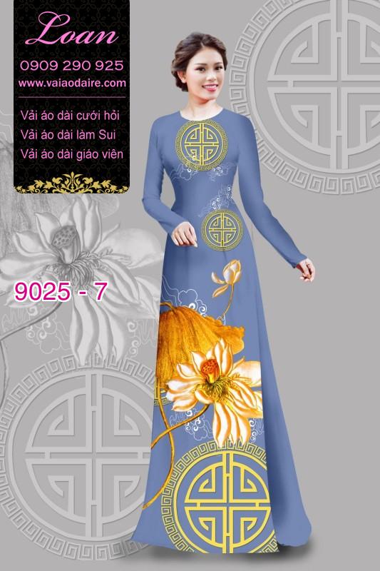 Vải áo dài hoa Sen đẹp