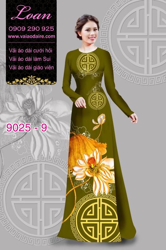Vải áo dài hoa Sen đẹp