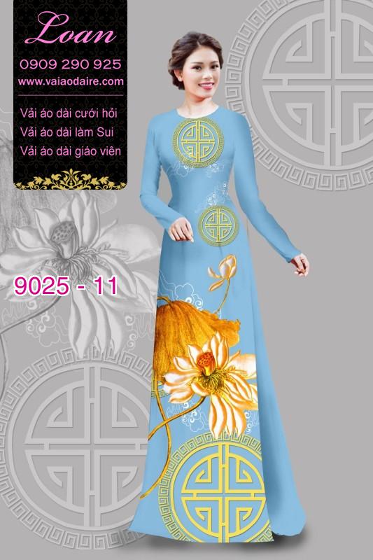 Vải áo dài hoa Sen đẹp