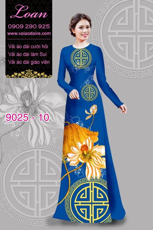 Vải áo dài hoa Sen đẹp