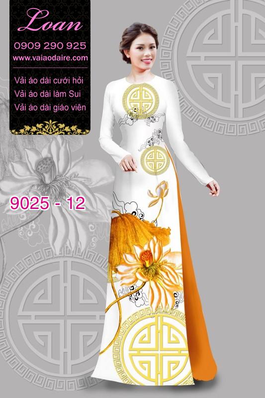Vải áo dài hoa Sen đẹp