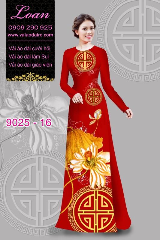 Vải áo dài hoa Sen đẹp