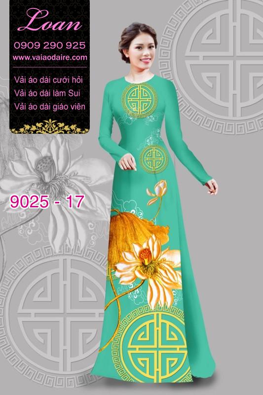 Vải áo dài hoa Sen đẹp