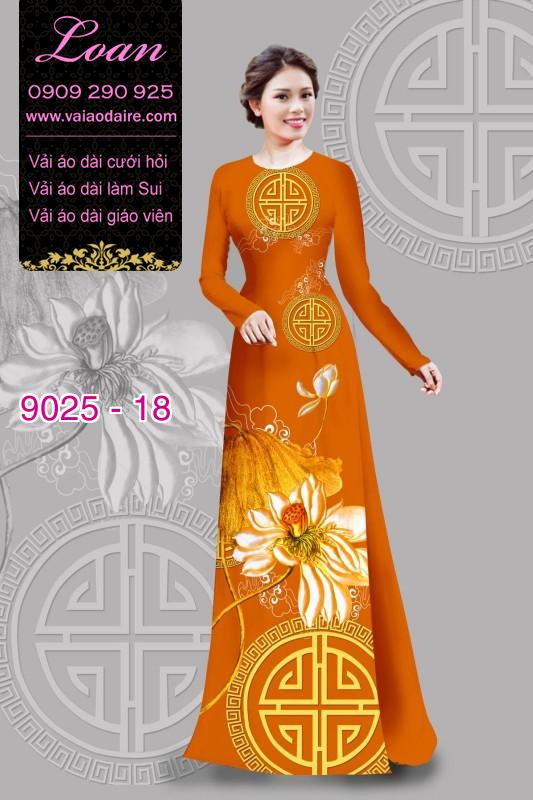 Vải áo dài hoa Sen đẹp