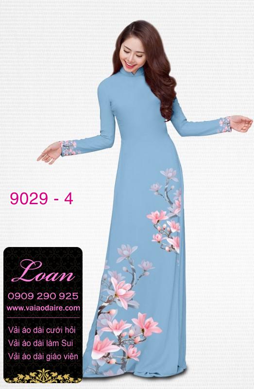 Vải áo dài hoa đơn giản