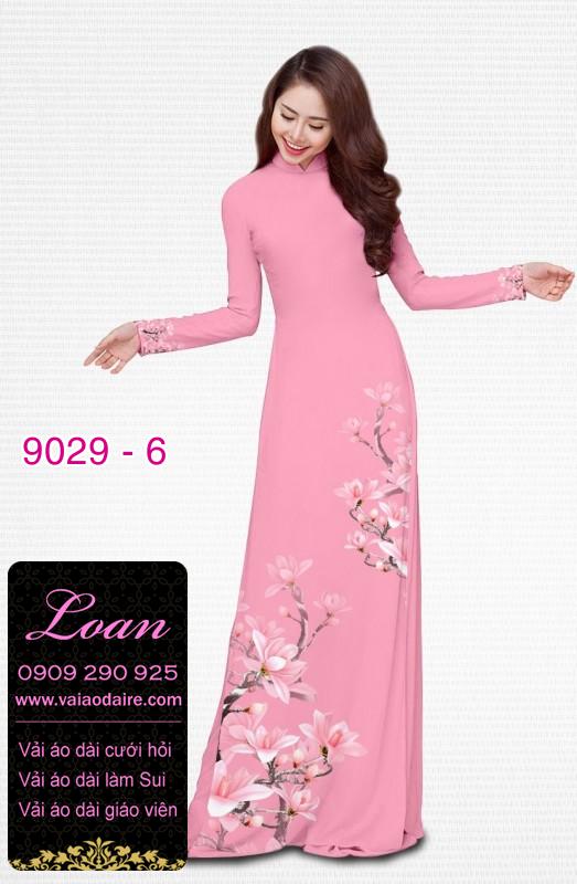 Vải áo dài hoa đơn giản