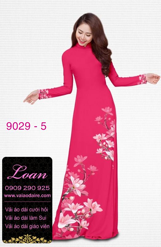 Vải áo dài hoa đơn giản