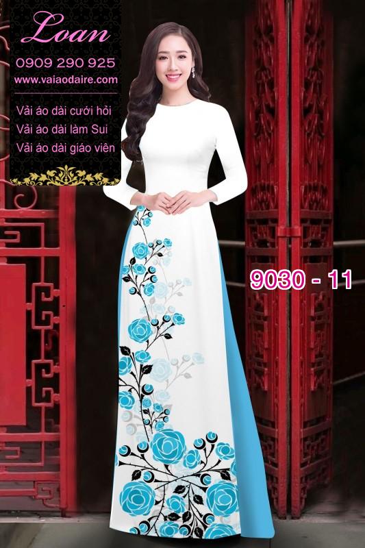 Vải áo dài hoa Hồng Vải áo dài hoa Hồng