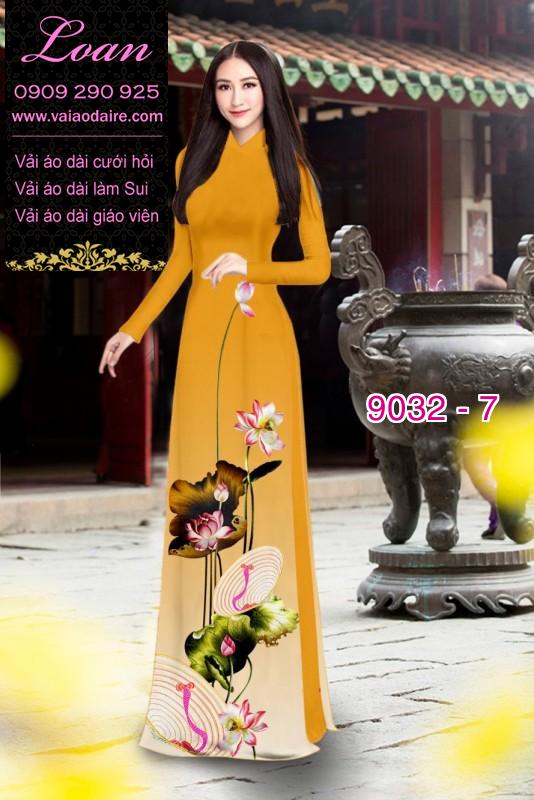 Vải áo dài hoa Sen