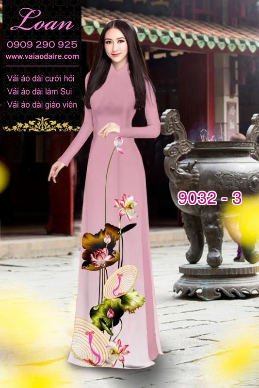 Vải áo dài hoa Sen