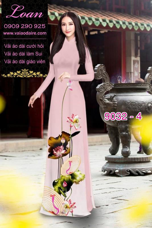 Vải áo dài hoa Sen
