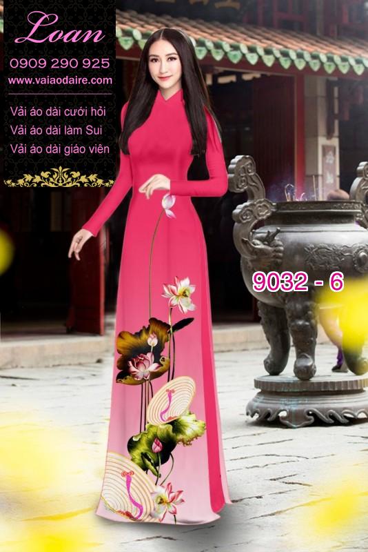 Vải áo dài hoa Sen