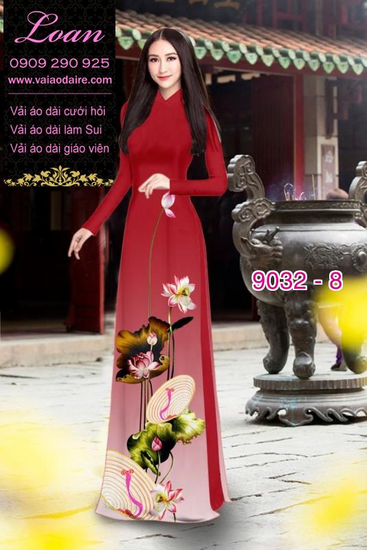 Vải áo dài hoa Sen