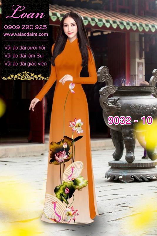Vải áo dài hoa Sen