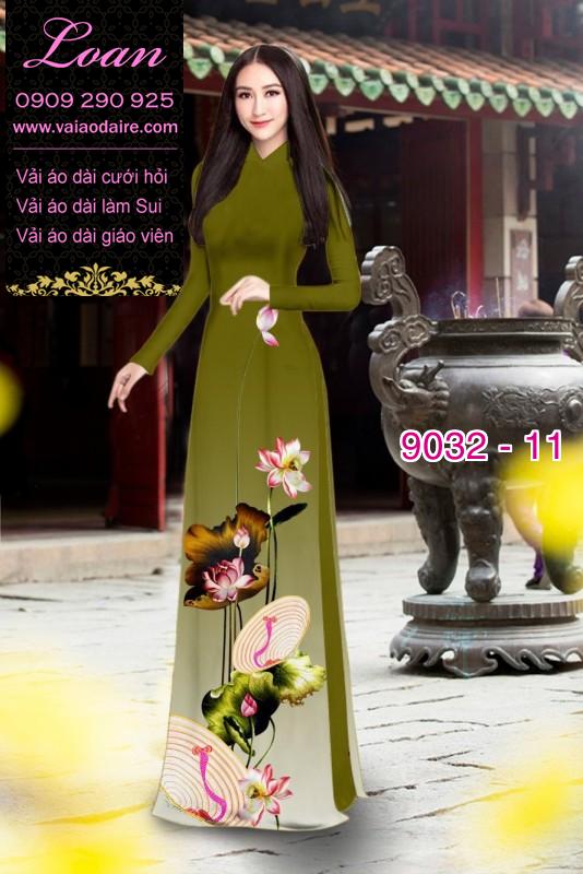 Vải áo dài hoa Sen