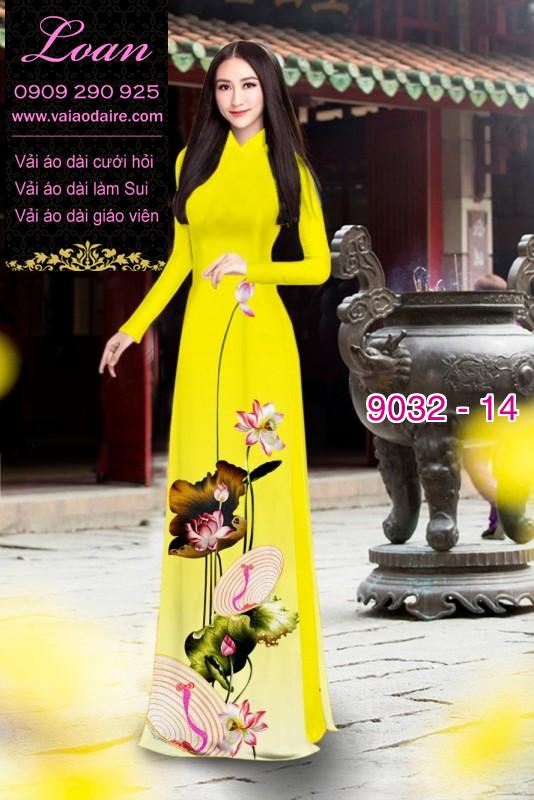 Vải áo dài hoa Sen