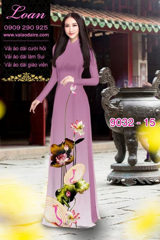 Vải áo dài hoa Sen