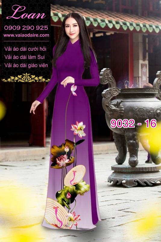 Vải áo dài hoa Sen