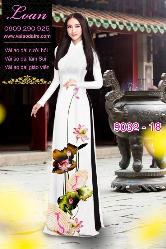Vải áo dài hoa Sen