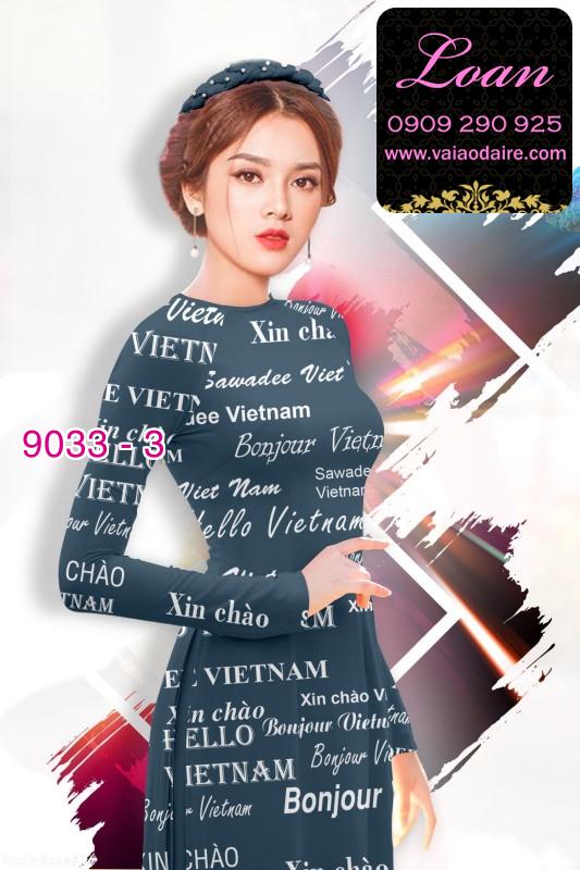 Vải áo dài chữ Việt Nam