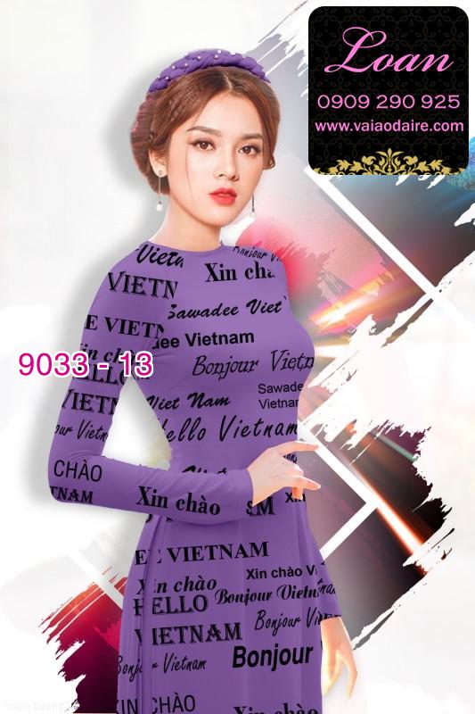Vải áo dài chữ Việt Nam