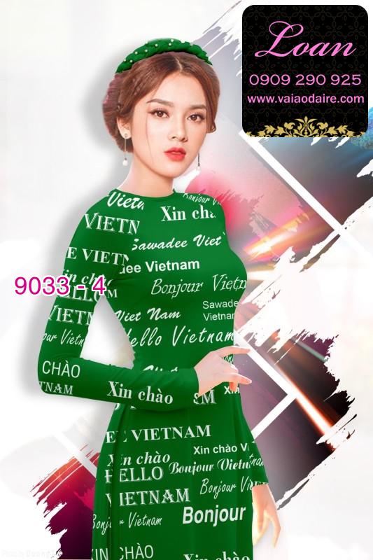 Vải áo dài chữ Việt Nam
